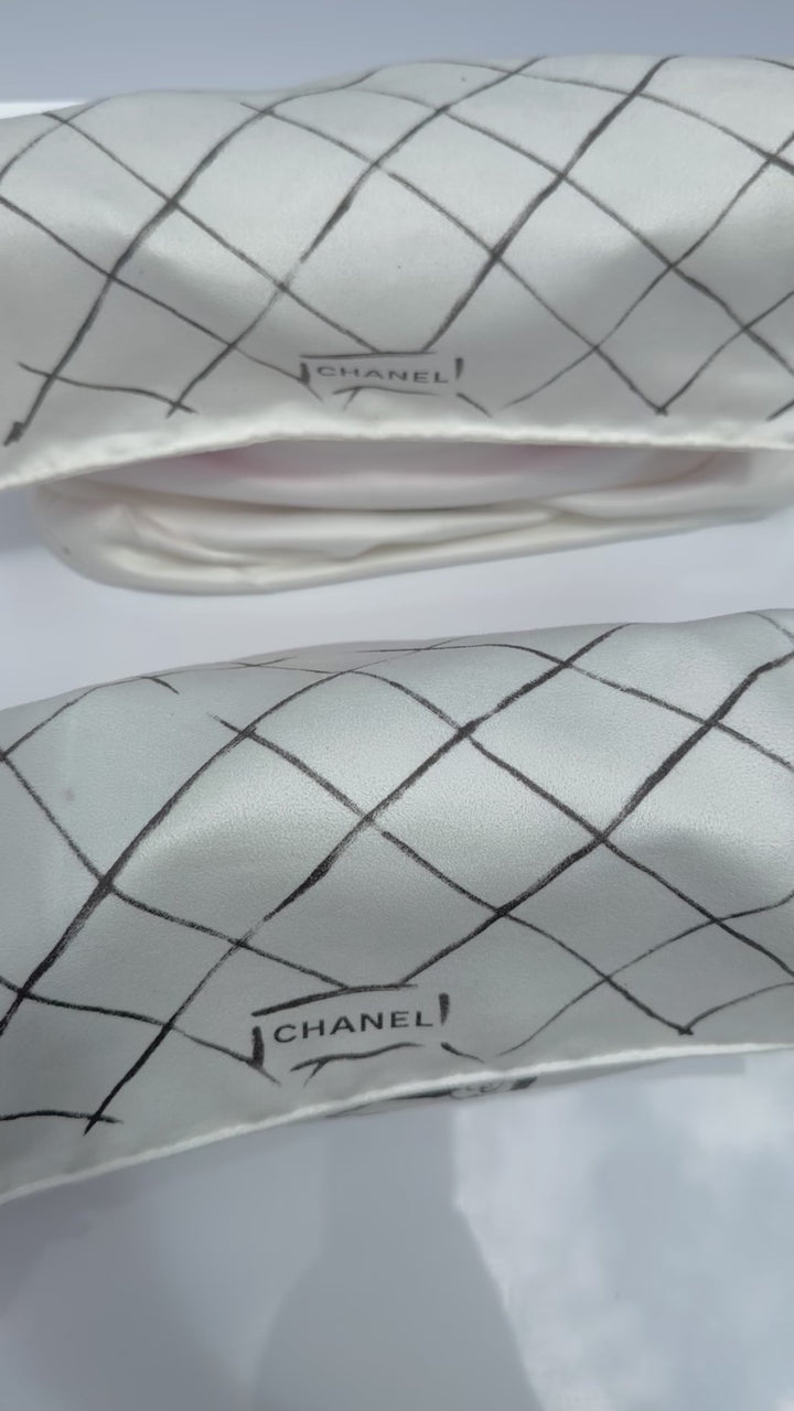 Chanel Medium Classic Double Flap Caviar Light Blue Light Gold Hardware 2023