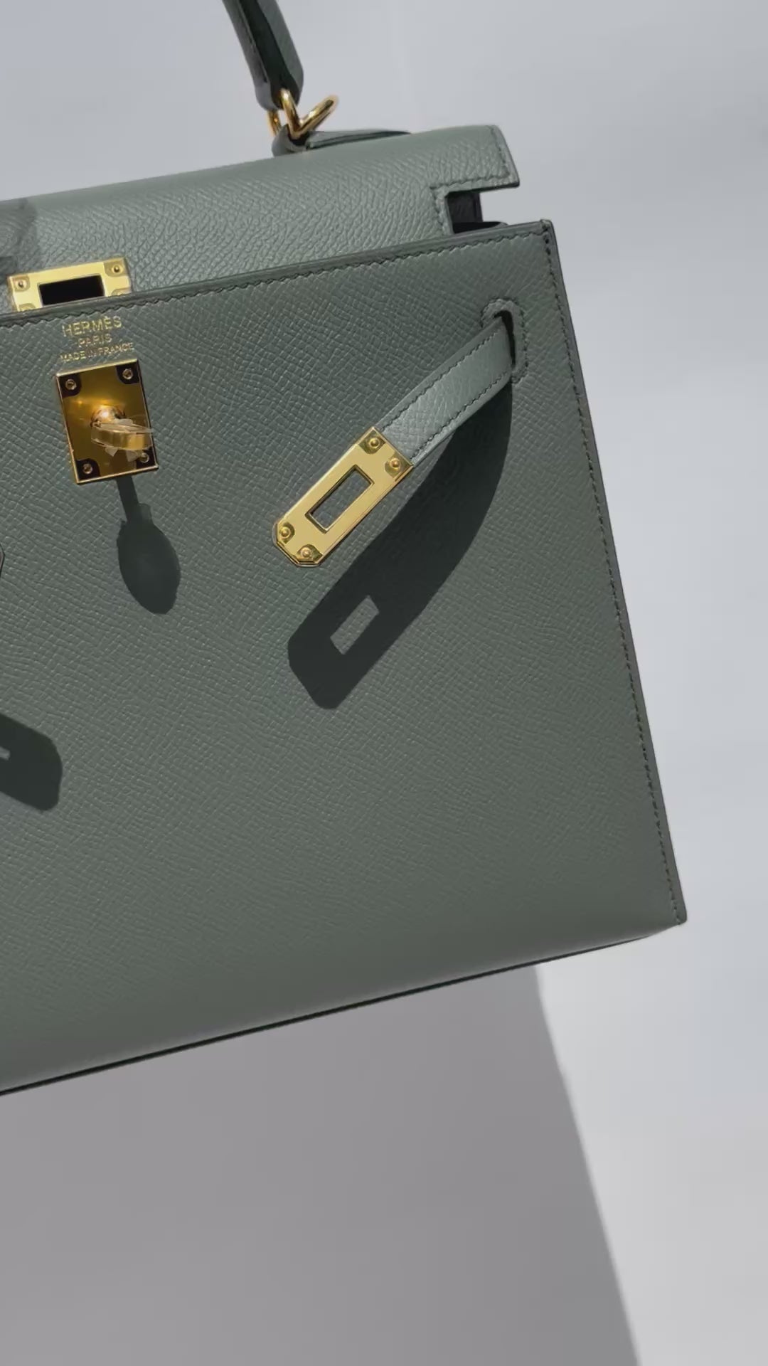 Hermes Vert Amande Epsom Kelly 25 Sellier