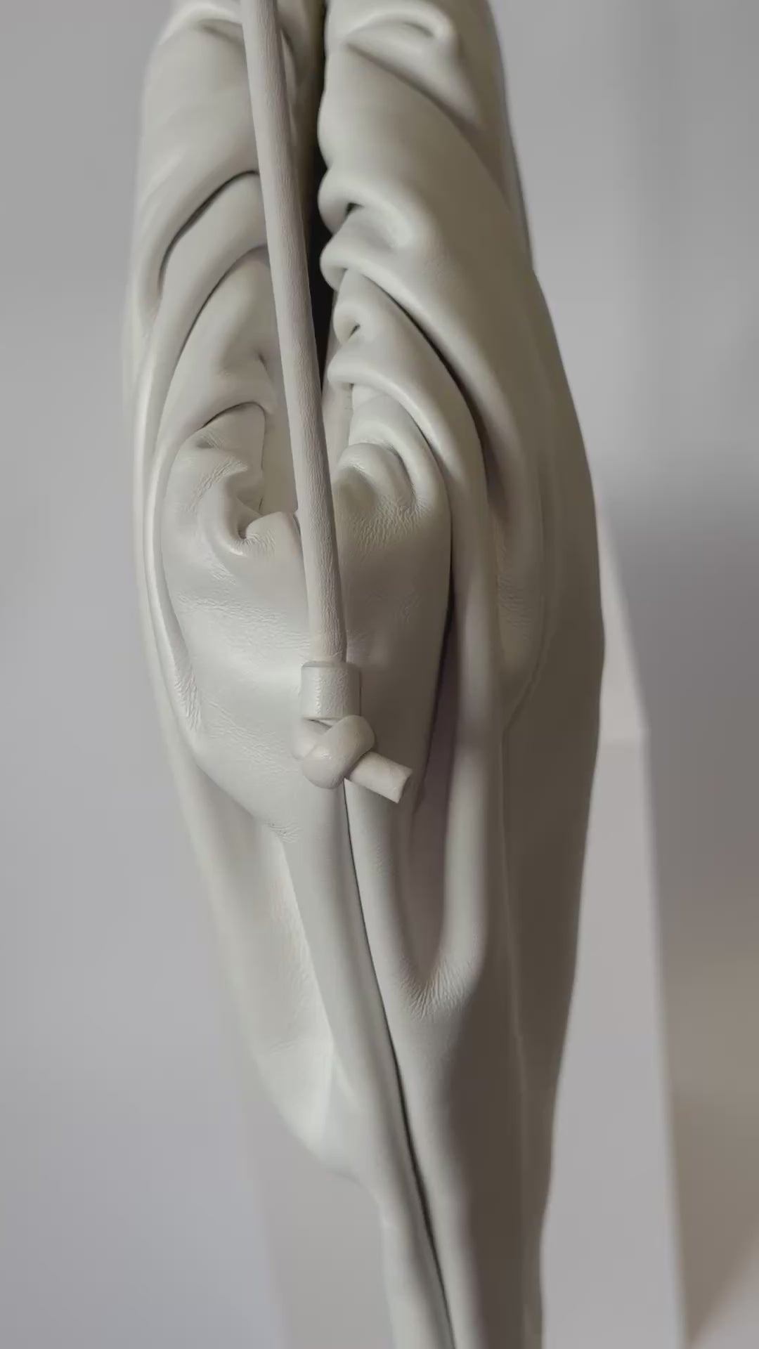 Bottega Veneta White Nappa Fringe Shoulder Bag