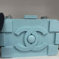 Chanel Baby Blue Plexiglass Lego Minaudiere