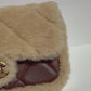 Chanel 25K Brown Mini Shearling Flap Bag