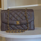 Chanel Chocolate Brown 24K Medium Caviar Diana Flap Bag