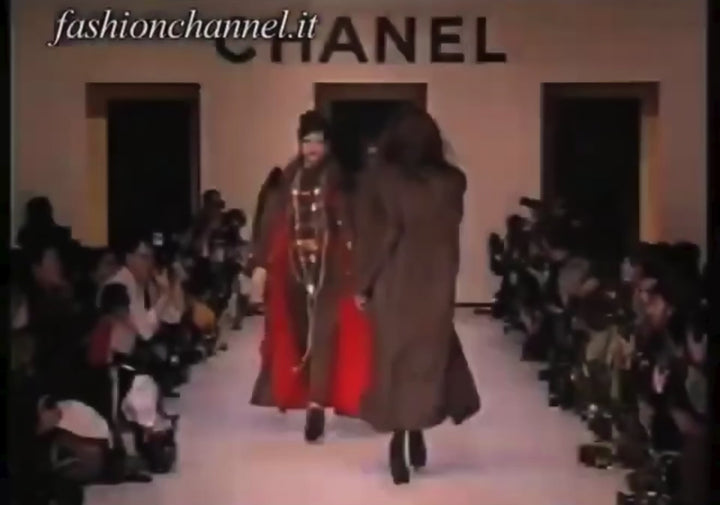 Chanel CC Military Brown Wool Runway Coat 1992
