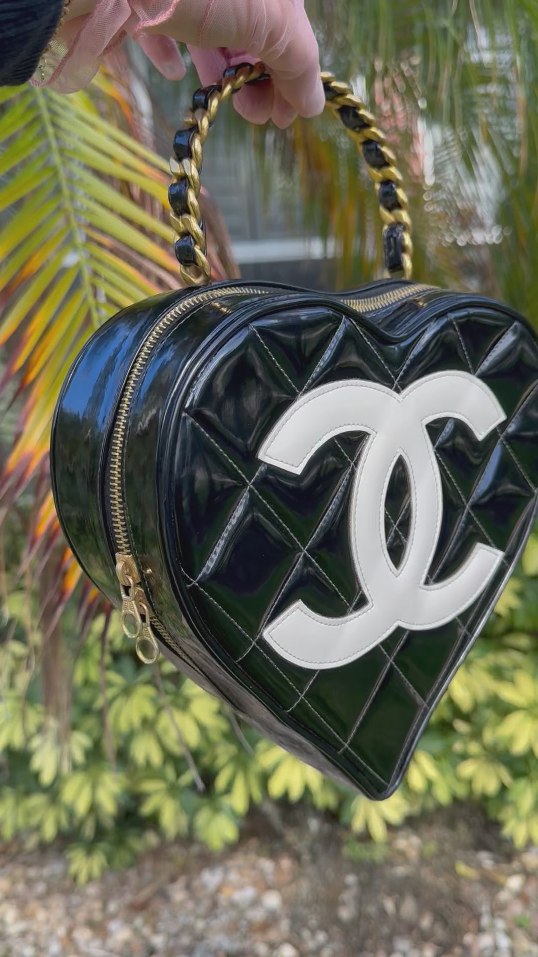 Chanel 1995 CC Heart Vanity Bag