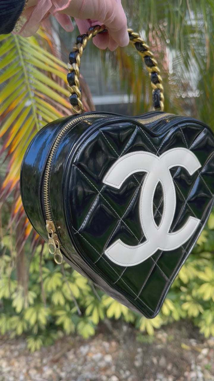 Chanel 1995 CC Heart Vanity Bag