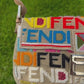 Fendi Multicolor Crochet Logo Baguette