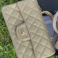 Chanel 21S Mini Metallic Gold Caviar Top Handle