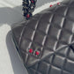 Chanel 2011 Black Ladybug Medium Lambskin Flap Bag