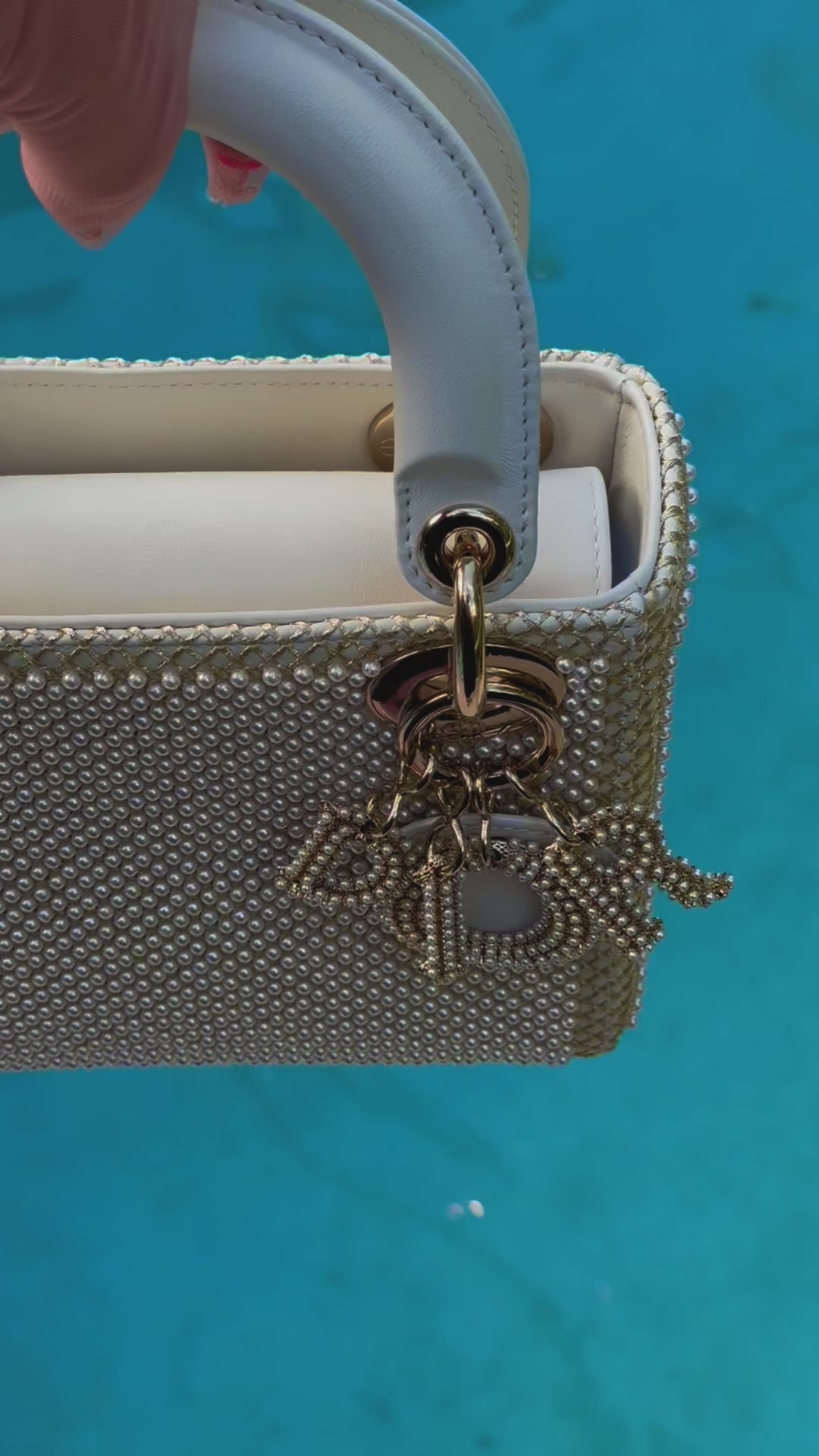 2022 Pearl Lady Dior Mini Top Handle