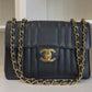 CHANEL VINTAGE BLACK CAVIAR MADEMOISELLE JUMBO CLASSIC FLAP BAG