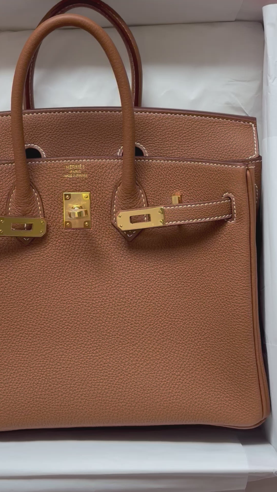 Hermes Gold Gold Togo Birkin 25