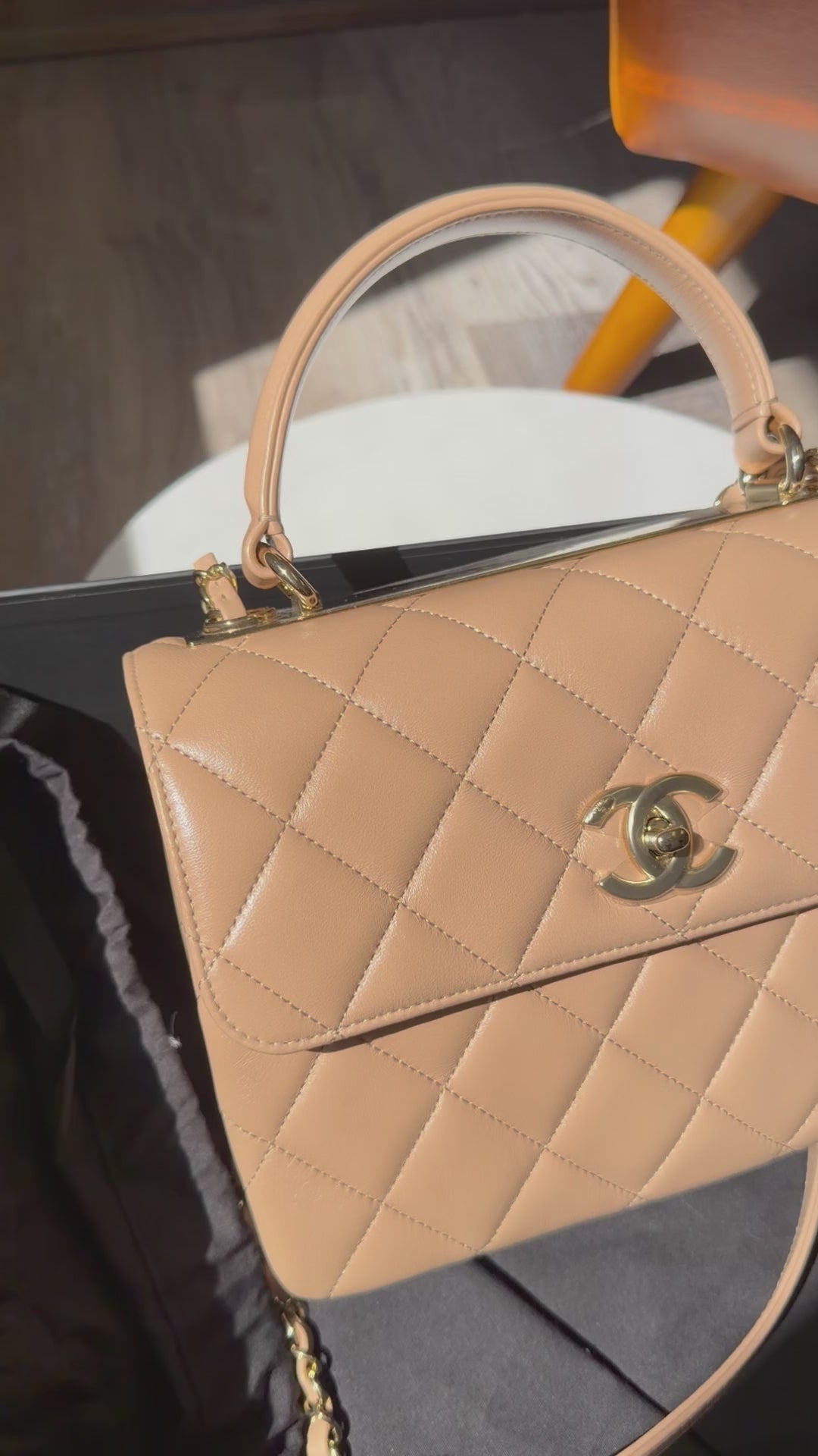 Chanel 22S Dark Beige Small Trendy Flap Bag