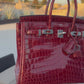 Hermes 2016 Bourgogne Shiny Niloticus Crocodile Birkin 25