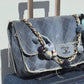 Chanel Denim Paris Dubai Jumbo Pom-Pom Flap