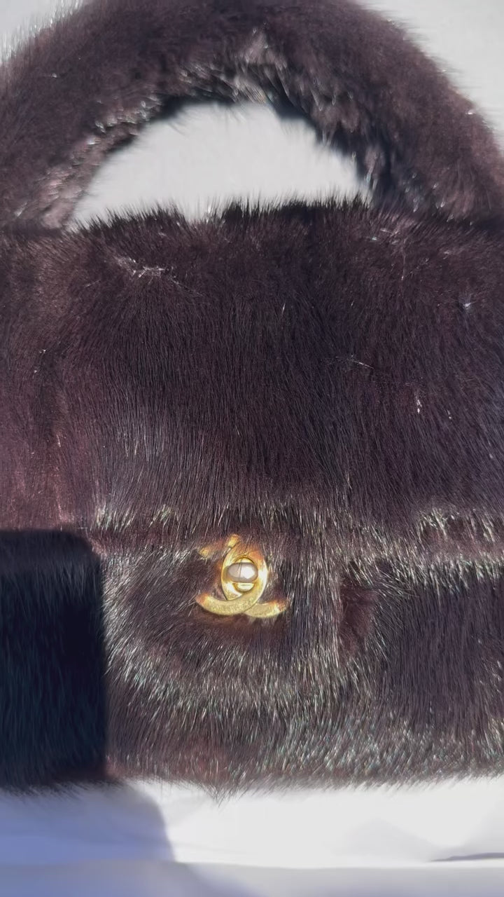 Chanel Vintage RARE Mink Kelly Parent & Child Set