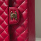 Chanel 19b Small Red Caviar Double Flap Bag