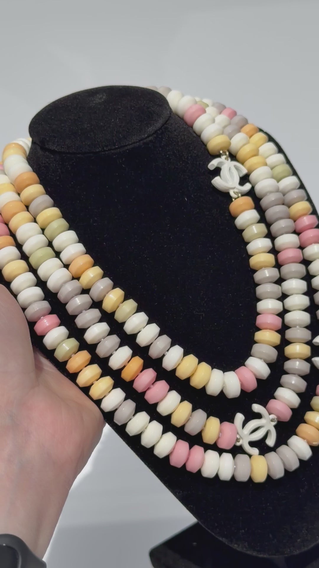 Chanel CC Resin Candy Supermarket Sweetie Triple Strand Necklace Multicolor 2014