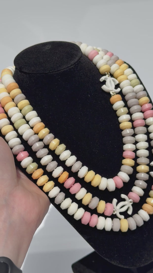 Chanel CC Resin Candy Supermarket Sweetie Triple Strand Necklace