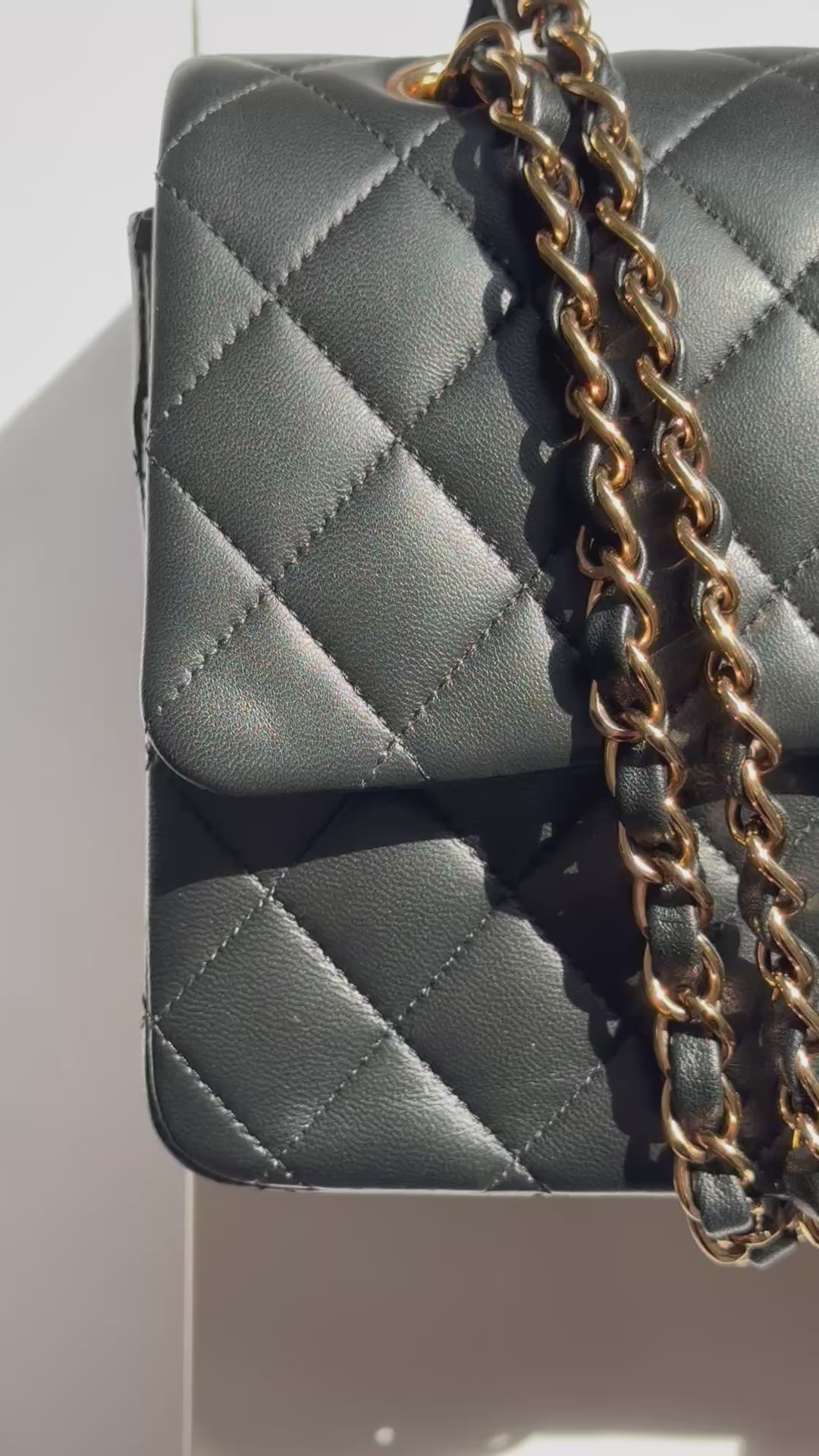 Chanel Black Medium Lambskin Flap Bag + RGHW