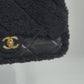 Chanel 24K Black Shearling Medium Flap Bag