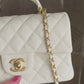 Chanel 21S Mini Light Beige Caviar Top Handle