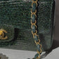 Chanel Green Lizard Mini Flap Bag