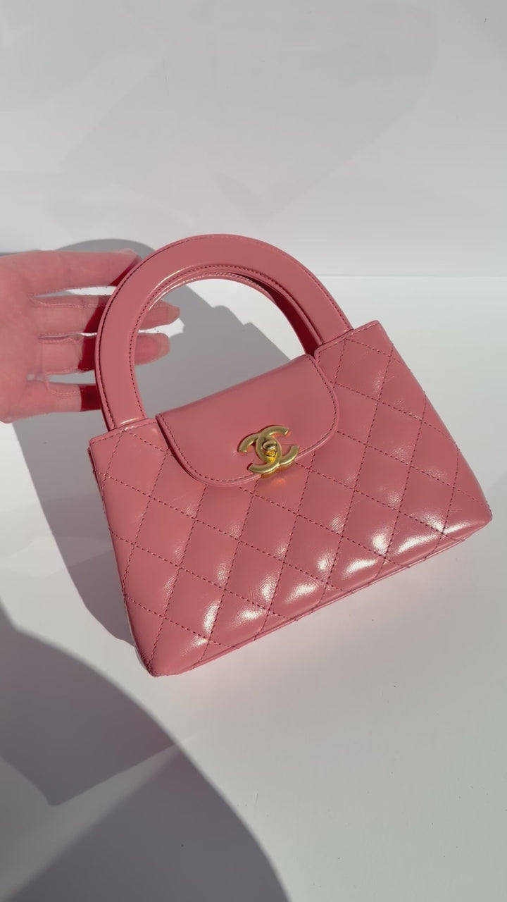Chanel 23K Pink Aged Calfskin Mini Kelly