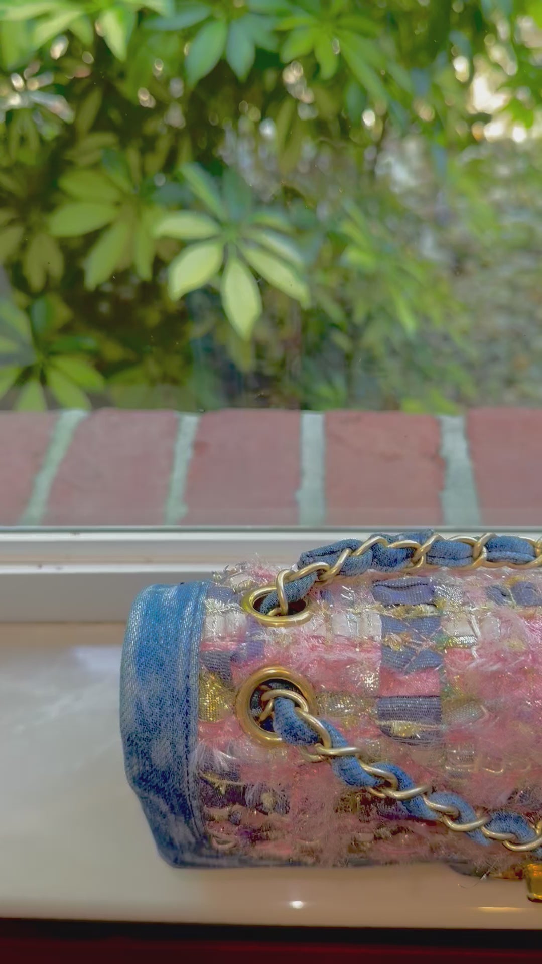 Chanel Tweed & Denim Medium Classic Flap Bag