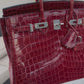 Hermes 2016 Bourgogne Shiny Niloticus Crocodile Birkin 25