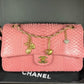 Chanel Pink Python Valentines Limited Edition Medium Flap Bag