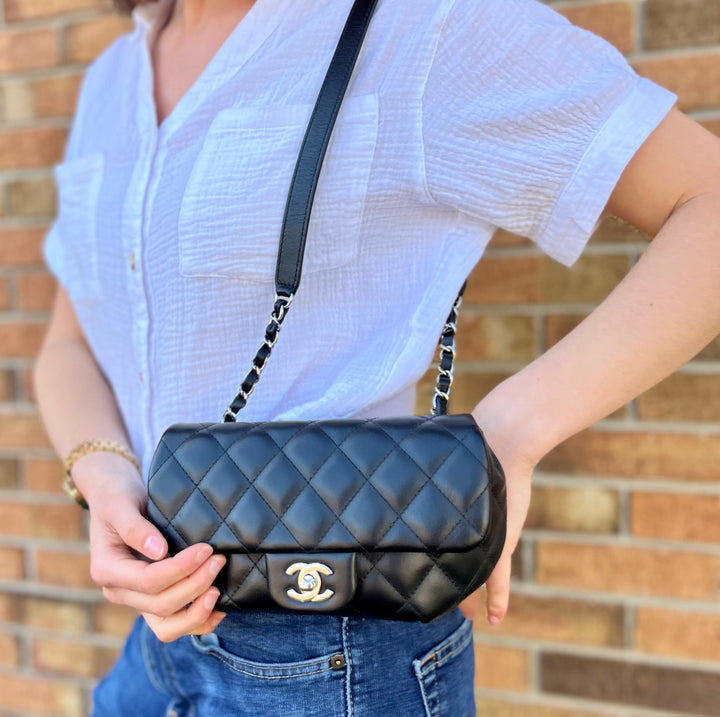 Chanel Calfskin Quilted CC Uniform Belt Bag