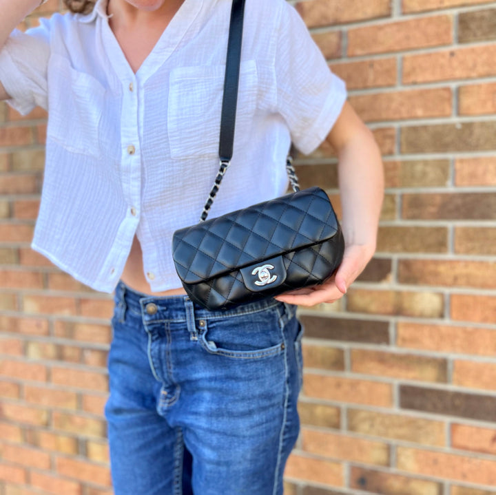 Chanel Calfskin Quilted CC Uniform Belt Bag