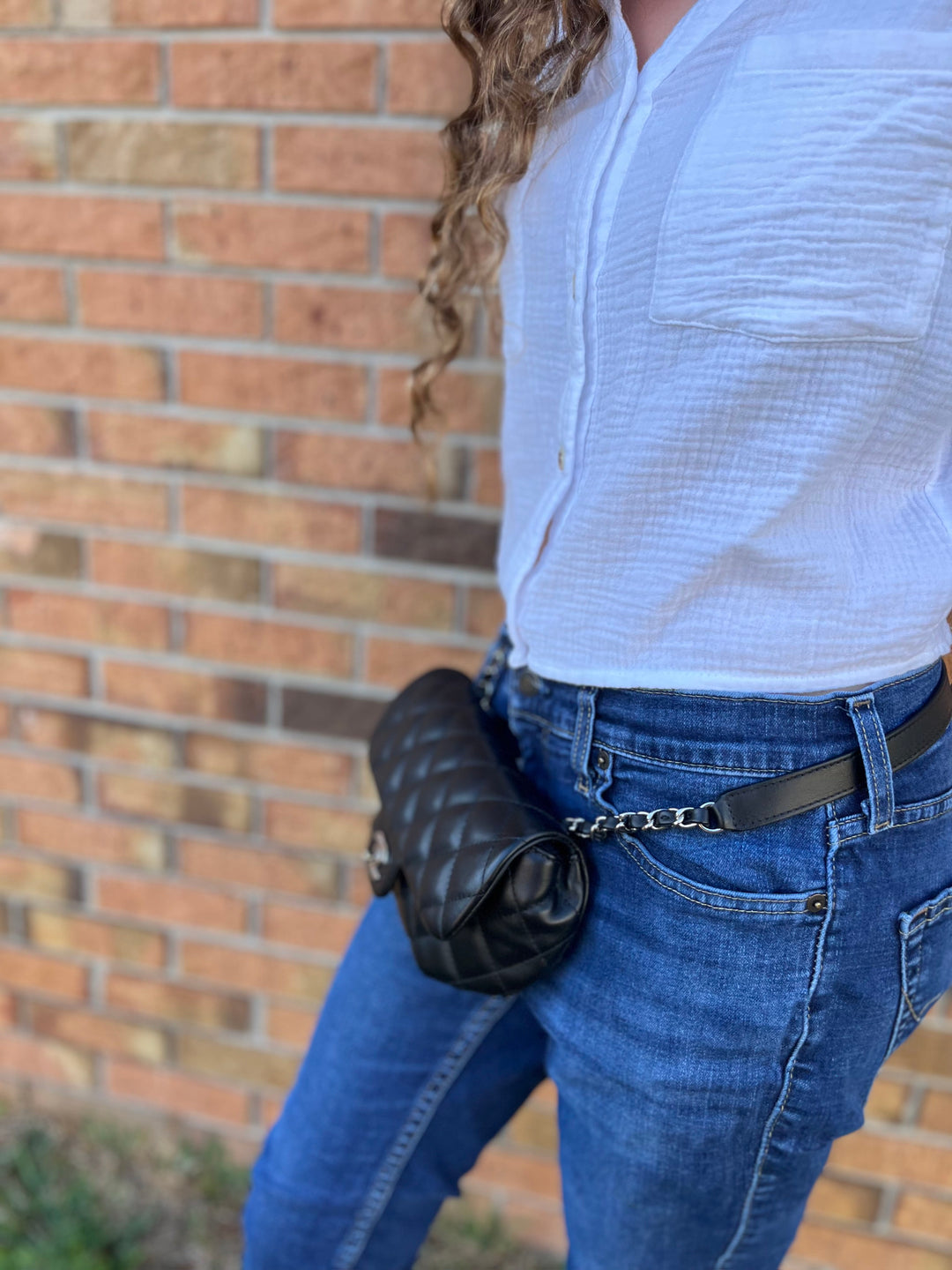 Chanel Calfskin Quilted CC Uniform Belt Bag