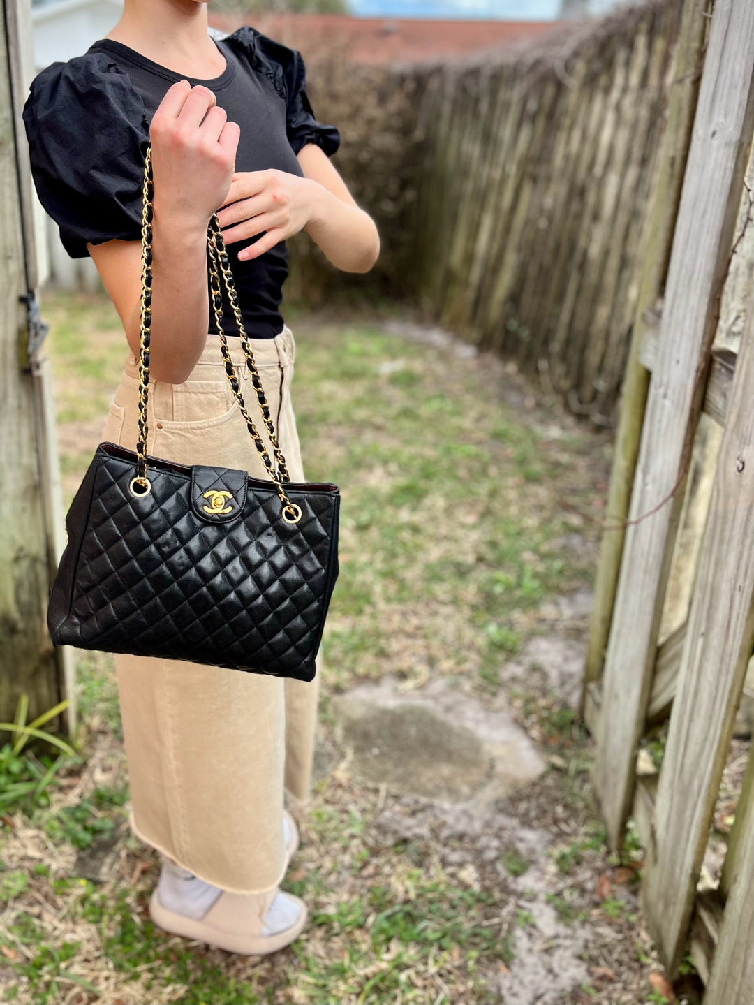 Chanel 1980s Lambskin Shoulder Bag