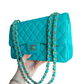 Chanel Turquoise (17C) Jumbo Caviar Double Flap Bag