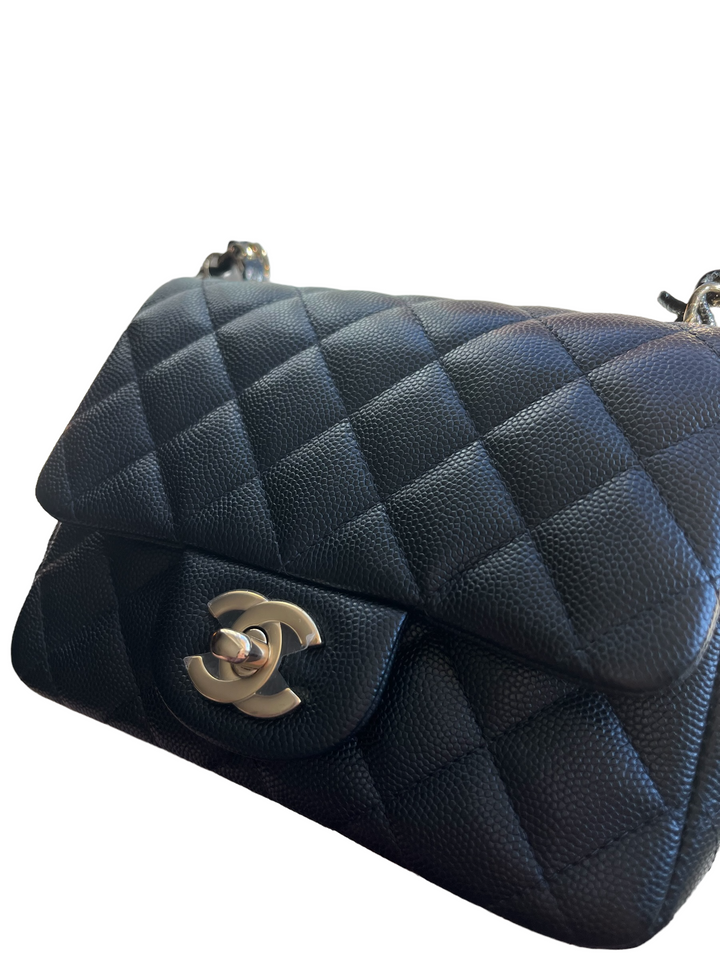Chanel Black Mini Square Caviar Flap Bag