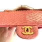 Chanel Pink Python Valentines Limited Edition Medium Flap Bag