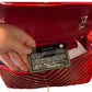 Chanel Red Maxi Chevron Patent Single Flap Bag
