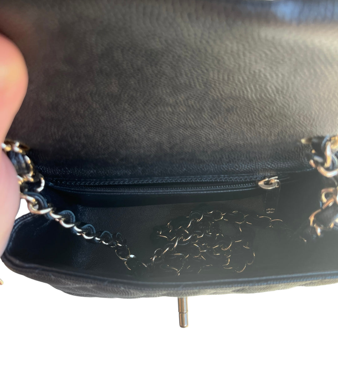 Chanel Black Mini Square Caviar Flap Bag