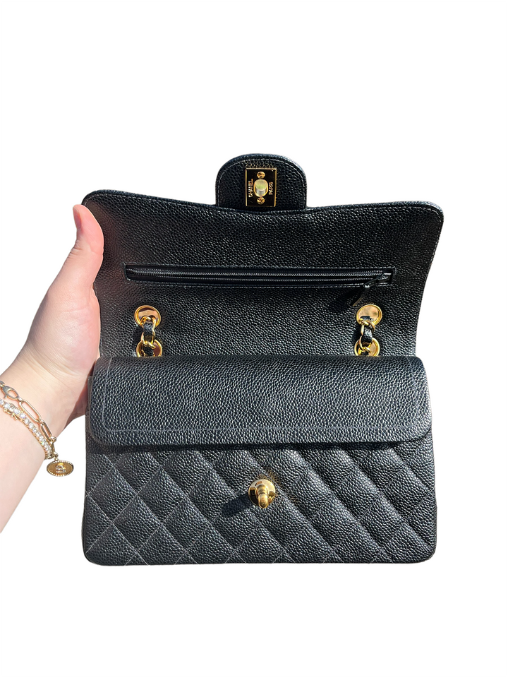RARE VINTAGE Chanel Small Caviar Double Flap Bag