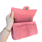Chanel Pink Python Valentines Limited Edition Medium Flap Bag