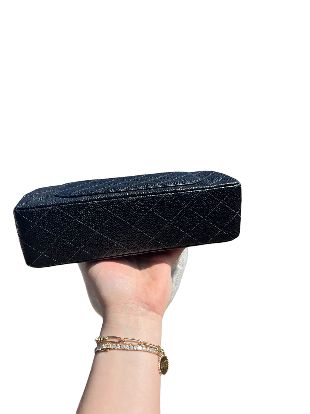 RARE VINTAGE Chanel Small Caviar Double Flap Bag