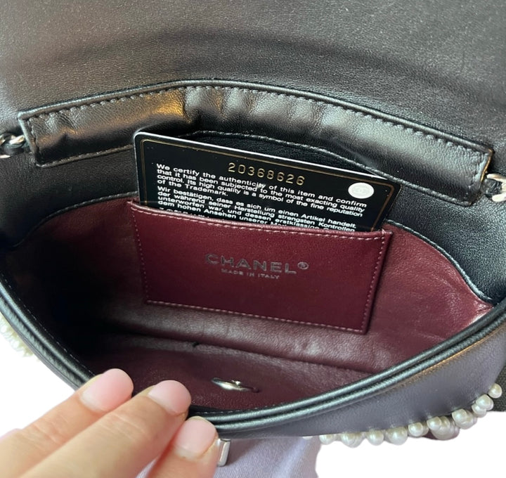 Chanel Paris Dubai Pearly Flap Wallet On Chain