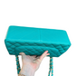Chanel Turquoise (17C) Jumbo Caviar Double Flap Bag