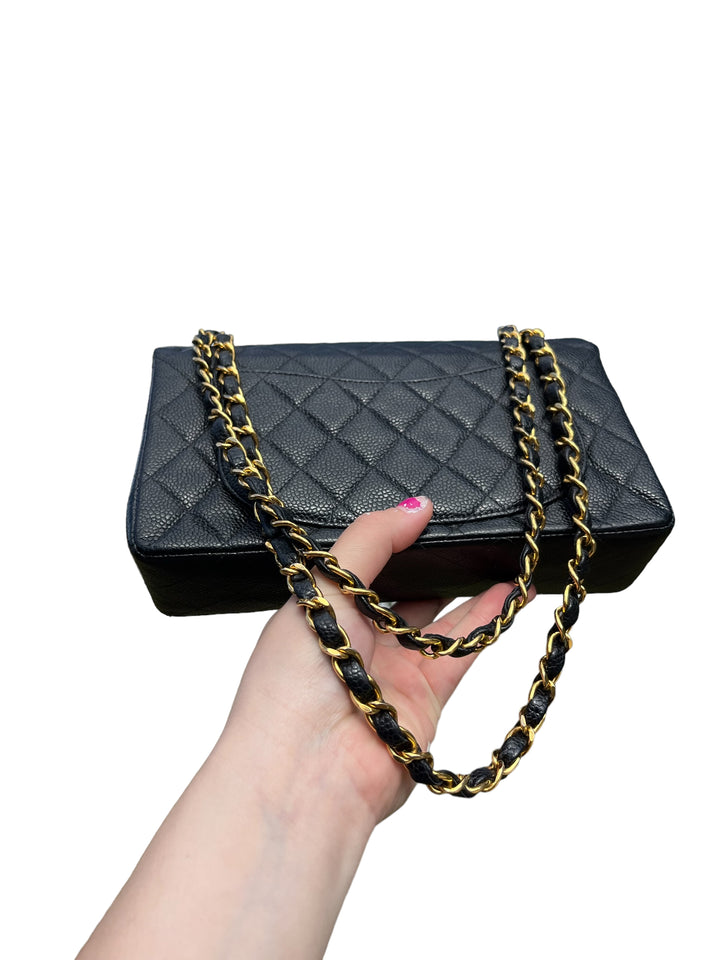 Chanel Black Small Vintage Caviar Classic Flap Bag
