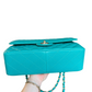 Chanel Turquoise (17C) Jumbo Caviar Double Flap Bag