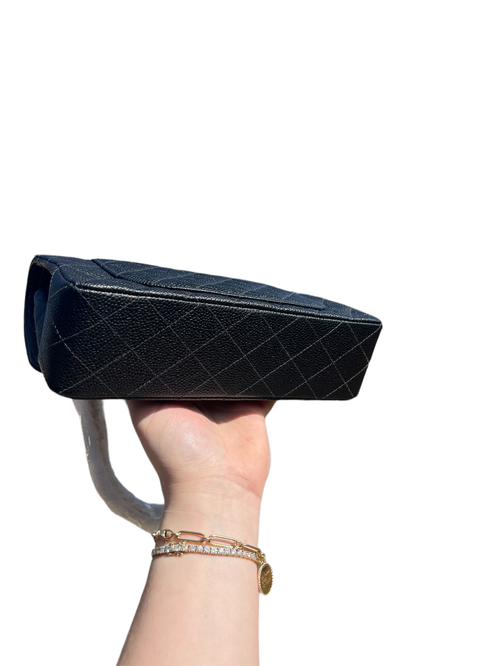 RARE VINTAGE Chanel Small Caviar Double Flap Bag