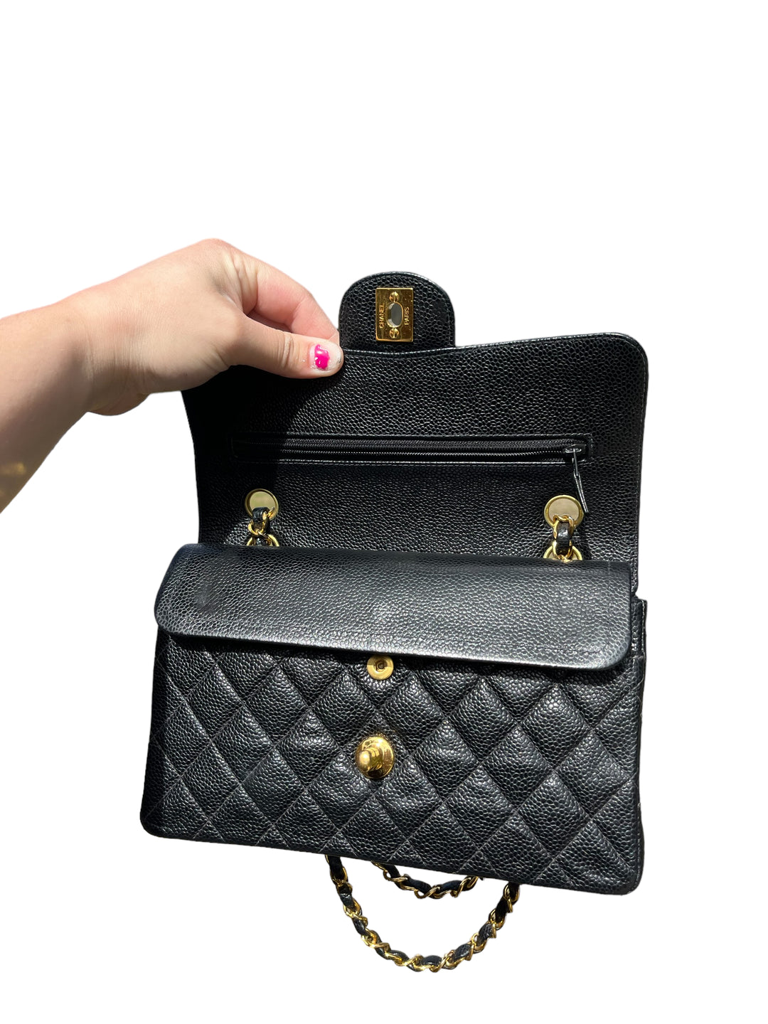Chanel Black Small Vintage Caviar Classic Flap Bag
