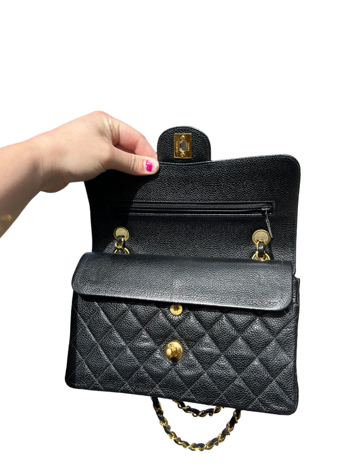 Chanel Black Small Vintage Caviar Classic Flap Bag