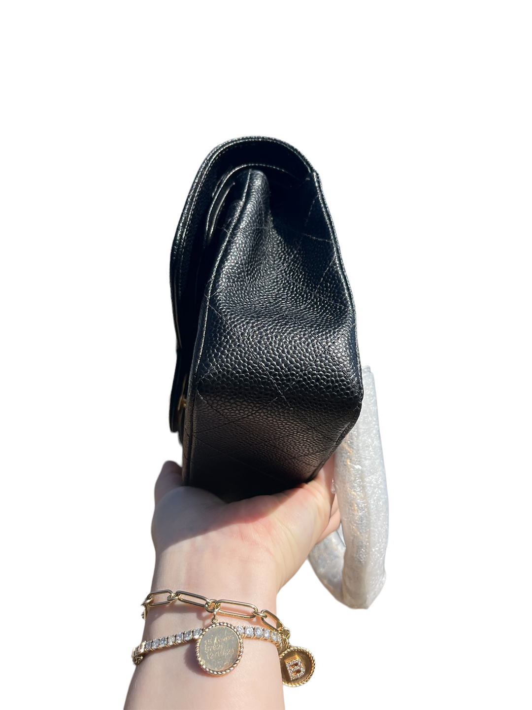 RARE VINTAGE Chanel Small Caviar Double Flap Bag